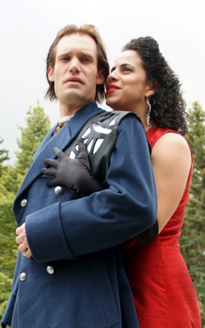 Actors Christopher Prentice and Leah Dutchin in promotional image for Macbeth at Montana Shakespeare in the Parks